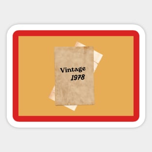 Vintage 1978 Sticker